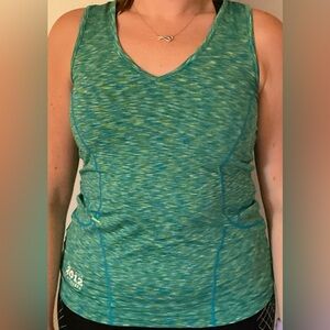 Green athletic tank top